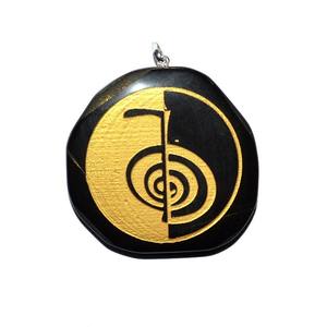 Colgantes de Choko-Reiki negros sin forma Colgantes redondos de Reiki - Product Image 1
