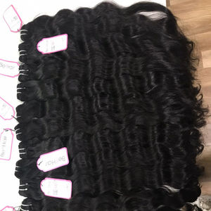 Mechones naturales ondulados de doble máquina, extensiones de cabello humano vietnamita de alta calidad, Remy virgen, precio al por mayor - Product Image 1