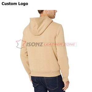Wholesale Custom Polyester/Cotton <b>Men's</b> Solid Outdoor <b>Hoodie</b> Sweatshirts High Quality Plain Lined Heavyweight Printed Logo - Product Image 3
