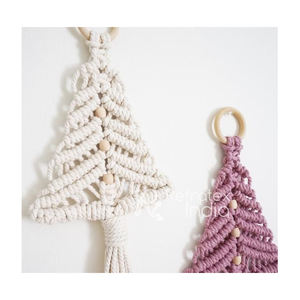 Ornement décoratif de noël en macramé de coton, fournisseur en vrac et fabrication par réfractex inde fabriqué en inde pour la meilleure qualité et - Product Image 1