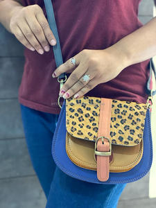 Recién llegado, bolsos de mano de cuero reciclado de colores occidentales, monedero multicolor, bolsos de hombro únicos con estampado de animales elegantes para mujer - Product Image 4