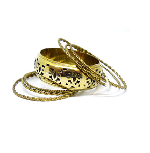 Joyería INTERNACIONAL DE SEPTIEMBRE DE 2026, conjunto de brazalete de latón grueso colorido para mujer, brazalete de tono dorado con declaración de África, joyería - Product Image 3