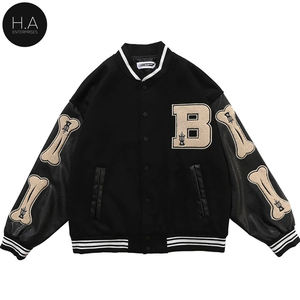 Chaqueta de estilo Hip Hop para hombre y mujer, chaqueta de béisbol masculina de estilo Bomber, con diseño de bloques de colores, estilo universitario - Product Image 3