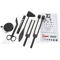 7-Piece Taylor Hammer Body Measuring Tape Tuning Fork Set Tactical Black Diagnostic Percussion Kit Ear Hearing Bandage Scissors