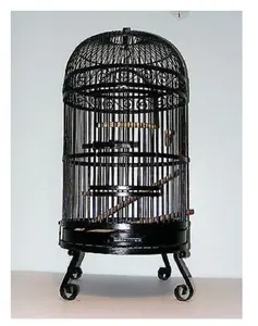 Nouvelle conception de la Cage à oiseaux noire Dometop, matériau respirant et fiable: la Cage à oiseaux en maille douce et respirante