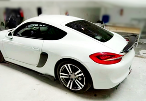 포르쉐 카이맨 박스터 981 GT4 블랙용 카본 파이버 자동차 레이싱 리어 스포일러 윙 립 - Product Image 5