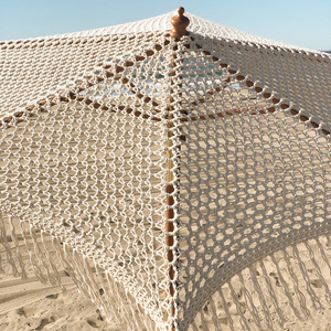 Parasols <span class=keywords><strong>en</strong></span> corde de coton bohême <span class=keywords><strong>en</strong></span> <span class=keywords><strong>macramé</strong></span> Poteau <span class=keywords><strong>en</strong></span> bois Glands faits à la main Parapluie de plage tissé avec frange <span class=keywords><strong>en</strong></span> <span class=keywords><strong>macramé</strong></span> - Product Image 5
