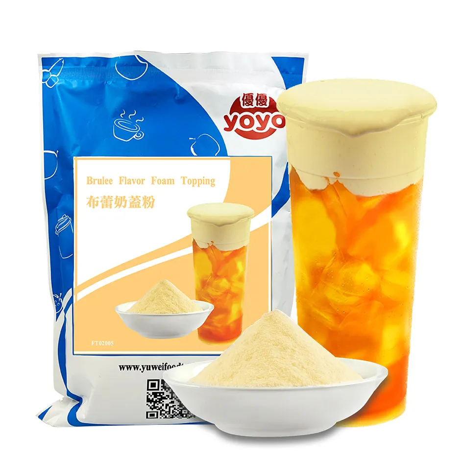 חלב קצף אבקת ברולה טעם קצף ציפוי אבקה טייוואן חלב תה מוצר
