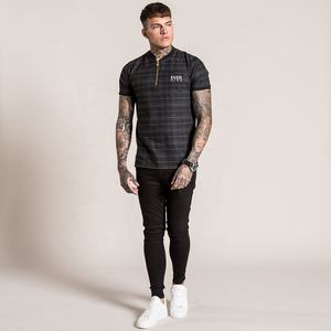 Venta al por mayor de los hombres con estilo 3/4 cremallera cuello camisetas con logotipo personalizado y diseño impreso patrón impermeable característica - Product Image 2