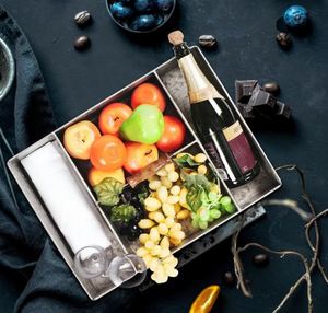 Elegante herramienta galvanizada cuadrada hecha a mano Caddy 4 compartimentos perfecto para utensilios de cocina para el hogar vajilla almacenamiento mejor herramienta - Product Image 3