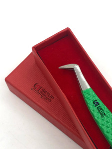 Meilleur revêtement en poudre de céleri de haute qualité Volume russe Pince à épiler en acier inoxydable pour extensions de cils Logo personnalisé Instruments de beauté - Product Image 2