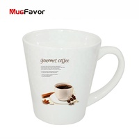 Mug호의 승화 12 oz 사진 세라믹 콘 모양 사용자 정의 인쇄 라떼 커피 머그잔 MW12 화이트 세라믹 머그잔 선물 커피 머그잔