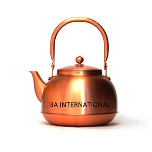 Tetera de diseño transicional de latón de forma redonda, de lujo, estilo rústico, para servir café, de alta tendencia - Product Image 5