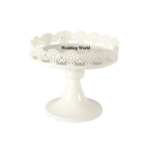 Soporte redondo de pastel de Metal de Color blanco, soporte de pastel de diseñador hecho a mano de alta calidad, tamaño personalizado, nuevo soporte de pastel de Metal elegante - Product Image 1