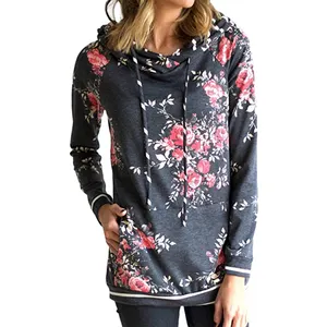 Side Pockets Women Hoodies Lightweight Sweatshirt Long Sleeve