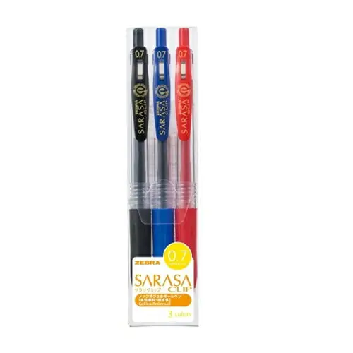 Зебра Sarasa клип 0,7 гелевая шариковая ручка 3 цвета комплект JJB15-3CA Сделано в Японии