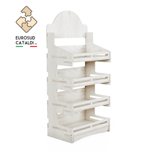 Espositore in legno di qualità EUROSUD CATALDI Made in Italy in betulla altezza 178 cm per negozi e supermercati. - Product Image 5