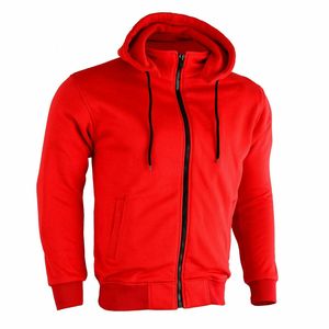 Vêtements de sport pour hommes Sweat à capuche de course de moto respirant et coupe-vent avec armures amovibles Doublure de protection en polaire grande taille - Product Image 6