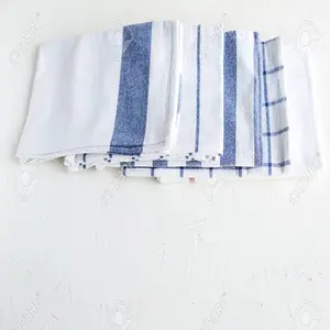 Conjunto de guardanapos de algodão reciclado com 4 pacotes, guardanapos ecológicos para cozinha, personalizados, elegantes e simples