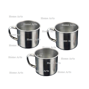 Juego de 4 tazas de leche de café de Color plateado con taza de servicio de jugo de té de acero inoxidable de calidad Superior para la venta caliente - Product Image 3