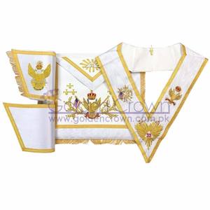 Rose Croix 33rd Degree Hand embroidered Apron <b>Set</b> 'WINGS UP' All Countries Flags | Masonic Regalia Apron Supplier - Product Image 1