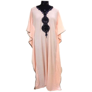 Kaftan Abaya Burka ปักด้วยมือ,สำหรับผู้หญิงมุสลิมสมัยใหม่ทำจากผ้าที่เป็นมิตรกับสิ่งแวดล้อม - Product Image 1