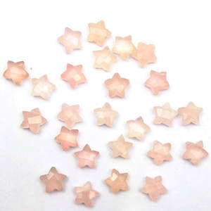 Pendentifs et breloques de mode en forme d'étoile en quartz rose pour enfants pour la fabrication de bijoux et les cadeaux - Product Image 1