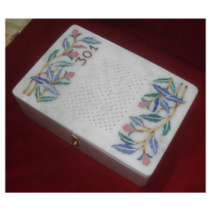 Hand Made Marble Some Inlay And Carving Jewelry Box 2021 - Product Image 1