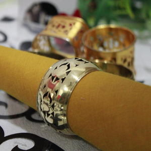 Tradnary-anillos de oro para servilletas, para decorar tu mesa, fiestas, eventos, soporte para servilletas, Exportación de la India - Product Image 1