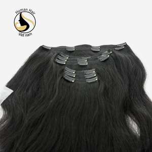 Wholesale Brazilian straight remy human hair no shedding, no tangle can customize human clip in hair extensions - Product Image 1