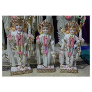 Statue de Dieu Ram Darbar en marbre fait main pour la prière - Product Image 1