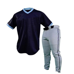 Uniformes de Béisbol 100% Poliéster Sublimado Transpirable de Secado Rápido con Cintura Elástica y Camiseta de Cuello en V Pantalón Venta al por Mayor Verano - Product Image 6