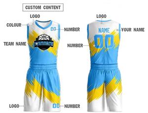 Kit de camiseta de baloncesto con diseño degradado de sublimación personalizada, uniforme deportivo transpirable con nombre de equipo y número, opción de talla grande - Product Image 3