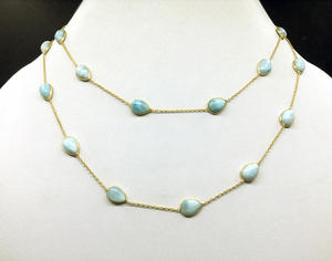 Customizable <b>925</b> Sterling <b>Silver</b> Gold Plated Lightweight Wholesaler Woman Everyday Wear Supplier Adjustable Gemstones <b>Necklaces</b> - Product Image 1