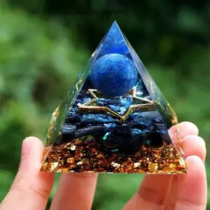 Neues Design Kristall Edelstein Chakra Heilung sener gie Aus gezeichnete Qualität Orgon Orgonit Pyramide für Meditation
