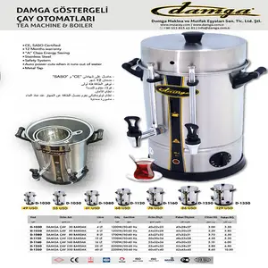 DAMGA Turkish Tea Maker 13 liters 130 cups Drinking Hot Water Boiler and Tea Urn