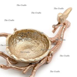 Bol décoratif en aluminium, design unique, bol de service pour aliments, taille et forme personnalisées, bol pour fruits secs, chocolat - Product Image 2