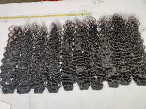 Top brut serré bouclés plus grande longueur faisceaux de trame 36 pouces faisceaux de trame bouclés profonds perruques de cheveux queues de cheval et perruques de dentelle complète - Product Image 2