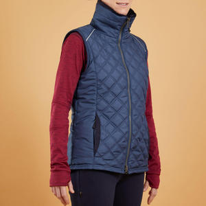 Nouvelle arrivée, veste matelassée sans manches en maille spandex pour cavalier, entraînement professionnel, course équestre, veste zippée matelassée pour femmes - Product Image 2