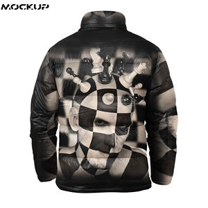 High Quality <b>Men's</b> Stand Collar Puffer Jacket Customized New Design Windproof and Top Sale Coated Processing - Product Image 4