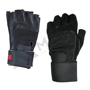 Guantes de cuero unisex personalizados para levantamiento de pesas, venta al por mayor, logotipo personalizado, protección física, aplicación de entrenamiento - Product Image 2