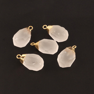 50 pièces de chaussons en cristal naturel, pièces à assembler soi-même, breloques, pendentif en pierre précieuse - Product Image 3