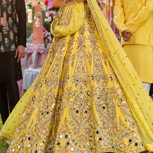 heavy Bridal-Indian/Pakistani lehenga <b>top</b> dress Embellished in <b>crystal</b> glass beads stone work for Wedding=2020 - Product Image 1