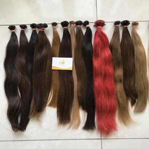 Extensions de cheveux Remy à la kératine pré-collées, Vietnam, double trame, texture lisse, luxe, 8-26 pouces, longueur étirée, meilleure usine - Product Image 1