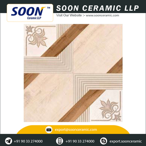 Newly Rustic Design 600x600 Porcelain Floor Tiles with Flowers & Plants Texture Acid-Resistant for Hotel Use - Product Image 4