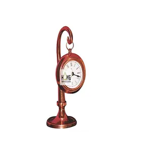 Reloj de mesa y Escritorio de lujo para el hogar, soporte de Metal antiguo rojo, vajilla, venta al por mayor