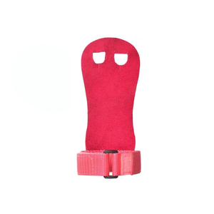 Empuñaduras de microfibra perforadas para levantamiento de pesas, agarre de palma para gimnasia, ajuste cruzado, cuero, 3 agujeros - Product Image 1