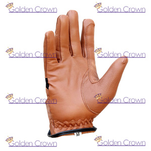Guantes de equitación de cuero nuevo genuino para guantes de equitación ecuestres marrones de invierno - Product Image 3