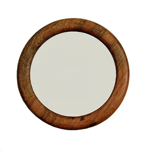 Superfine Quality Wooden Round Wall hanging Mirror To Decorate Your Living Space Dressing Mirror Makeup Mirror Home Decor