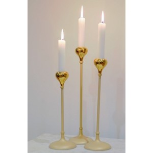 Bougeoir de mariage en argent doré, chandelier en métal pour décoration de maison - Product Image 3